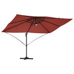 vidaXL Parasol déporté Terracotta Polyester Grand Pliable