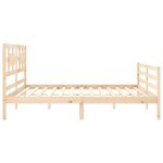 vidaXL Cadre de lit avec tête de lit 200x200 cm bois massif