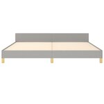 vidaXL Cadre de lit sans matelas gris clair 200x200 cm tissu