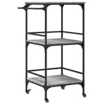 vidaXL Chariot de cuisine sonoma gris 60 5x50x105 cm bois d'ingénierie