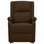 Vidaxl fauteuil releveur inclinable marron foncé tissu