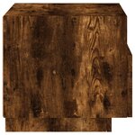 vidaXL Table de chevet avec lumières LED chêne fumé 40x39x37 cm