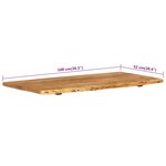 vidaXL Dessus de meuble-lavabo de salle de bain Acacia 100x52x2 5 cm