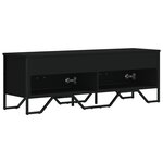 vidaXL Meuble TV noir 122x34x41 cm bois d'ingénierie