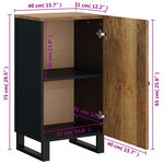 vidaXL Buffet avec porte 40x31x75 cm bois massif de manguier