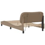 vidaXL Cadre de lit avec LED sans matelas cappuccino 100x200 cm