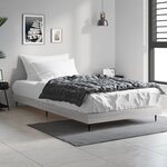 vidaXL Cadre de lit sonoma gris 100x200 cm bois d'ingénierie