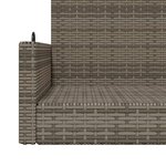 vidaXL Balancelle gris 119x56x48 cm résine tressée