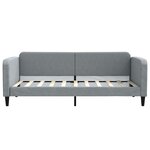 vidaXL Lit de jour avec lit gigogne gris clair 90x190 cm tissu