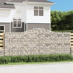 vidaXL Paniers à gabions arqués 7 Pièces 400x30x160/180 cm Fer galvanisé