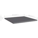 vidaXL Panneaux de bibliothèque 8 Pièces gris brillant bois d’ingénierie