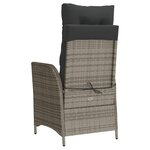 vidaXL Chaises inclinables de jardin lot de 2 et repose-pied rotin