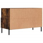 vidaXL Meuble TV Chêne fumé 80x36x50 cm Bois d'ingénierie