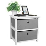 H&S Collection Armoire de rangement avec 2 tiroirs MDF