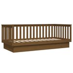 vidaXL Lit de jour sans matelas marron miel 90x200 cm bois pin massif