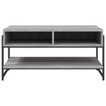 vidaXL Table basse sonoma gris 90x50x45 cm bois d'ingénierie