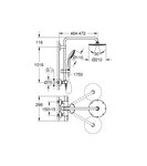 Grohe colonne de douche euphoria tete xxl 260 1 jet 27964000 - mitigeur thermostatique - limiteur de température - chrome