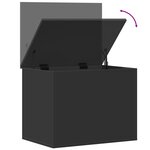 vidaXL Boîte de rangement noir 60x42x46 cm bois d'ingénierie