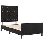 Cadre de lit vidaXL Noir 90x200 cm Velours