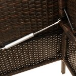 vidaXL Banc de jardin avec coussins marron résine tressée