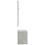 vidaXL Ensemble de meubles de couloir Gris béton Bois d'ingénierie