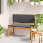 Banc de jardin vidaXL avec coussins 100x50x91 cm en bois d'acacia