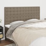 vidaXL Têtes de lit 4 Pièces Taupe 80x5x78/88 cm Tissu