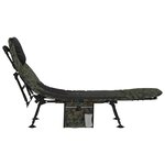 vidaXL Lit de pêche avec pieds à boue réglables pliable camouflage