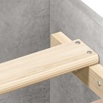 vidaXL Cadre de lit sans matelas gris béton 75x190 cm