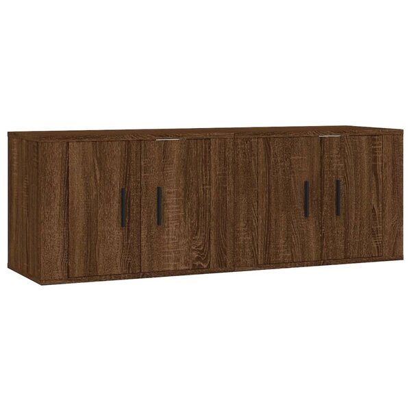 vidaXL Meubles TV muraux 2 Pièces chêne marron 57x34 5x40 cm
