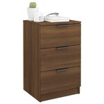 vidaXL Table de chevet Chêne marron 40x36x65 cm