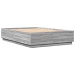 vidaXL Cadre de lit sans matelas sonoma gris 160x200 cm