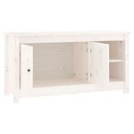 vidaXL Meuble TV Blanc 103x36 5x52 cm Bois de pin massif