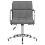 vidaXL Chaise pivotante de salle à manger Gris clair Tissu