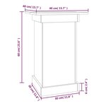 vidaXL Support à fleurs Marron miel 40x40x60 cm Bois de pin solide