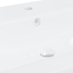vidaXL Lavabo encastré avec robinet 101x39x18 cm Céramique Blanc