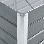 vidaXL Lit surélevé de jardin Acier galvanisé 240x80x45 cm Gris