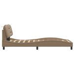 vidaXL Cadre de lit avec tête de lit Cappuccino 90x190 cm Similicuir