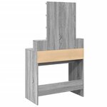 vidaXL Coiffeuse avec LED sonoma gris 80x41x144 5 cm