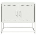 vidaXL Meuble TV blanc 68 5x39x60 5 cm acier