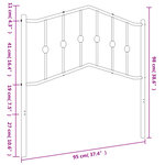 vidaXL Tête de lit métal blanc 90 cm