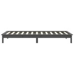 vidaXL Cadre de lit sans matelas gris 90x200 cm bois massif