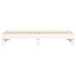 vidaXL Lit coulissant sans matelas blanc 2x(100x200) cm