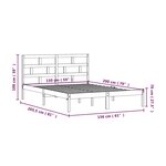 vidaXL Cadre de lit sans matelas blanc bois de pin massif