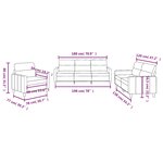 vidaXL Ensemble de canapés 3 Pièces avec coussins Crème Tissu