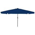 Parasol de jardin vidaXL avec lumières LED Ø395x245 cm Bleu Azur