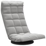 vidaXL Chaise de sol pivotante Gris clair Velours