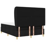 Lit Box Spring vidaXL avec Matelas Noir 140x200 cm en Tissu
