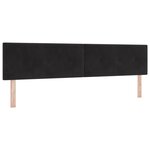 Lit Box Spring vidaXL avec Matelas Noir 200x200 cm Velours