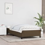 vidaXL Cadre de lit sans matelas marron foncé 100x200 cm tissu
